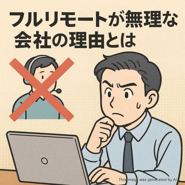フルリモートが無理な会社の理由とは