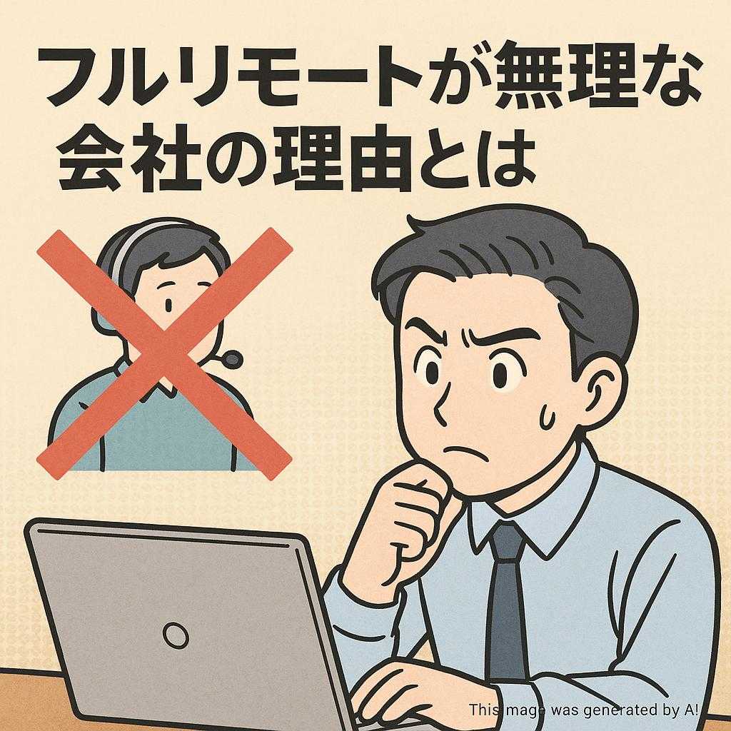 フルリモートが無理な会社の理由とは