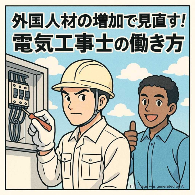 外国人材の増加で見直す！電気工事士の働き方