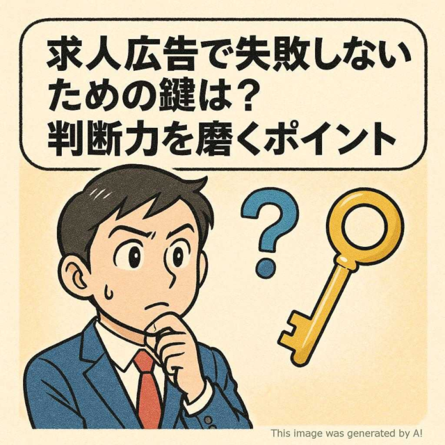 求人広告で失敗しないための鍵は？判断力を磨くポイント