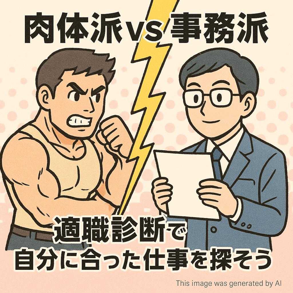 肉体派vs事務派！適職診断で自分に合った仕事を探そう