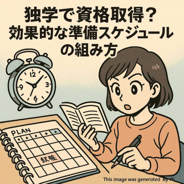 独学で資格取得？効果的な準備スケジュールの組み方