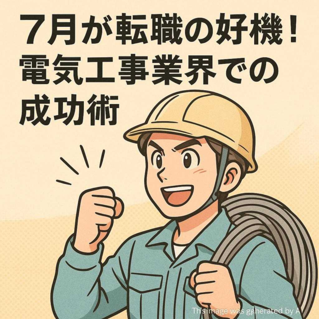 7月が転職の好機！電気工事業界での成功術