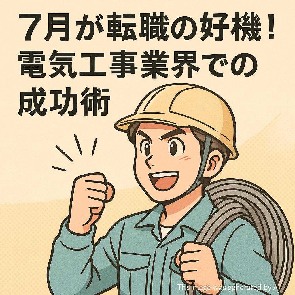 7月が転職の好機！電気工事業界での成功術