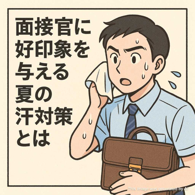 面接官に好印象を与える夏の汗対策とは