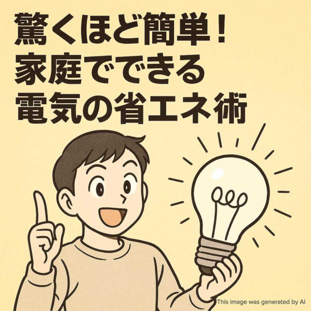 驚くほど簡単！家庭でできる電気の省エネ術