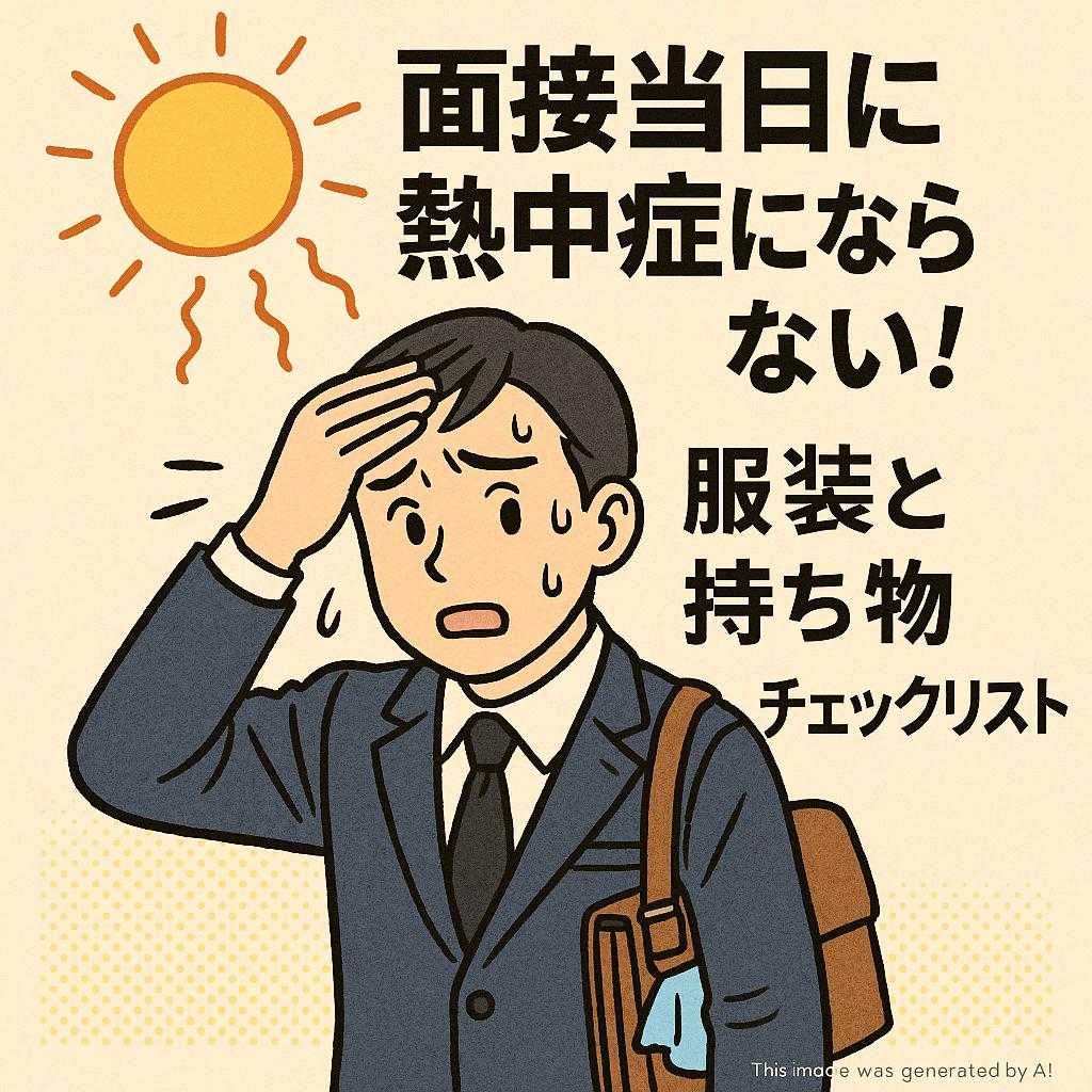 面接当日に熱中症にならない！服装と持ち物チェックリスト