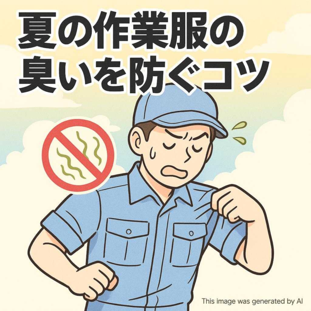 夏の作業服の臭いを防ぐコツ