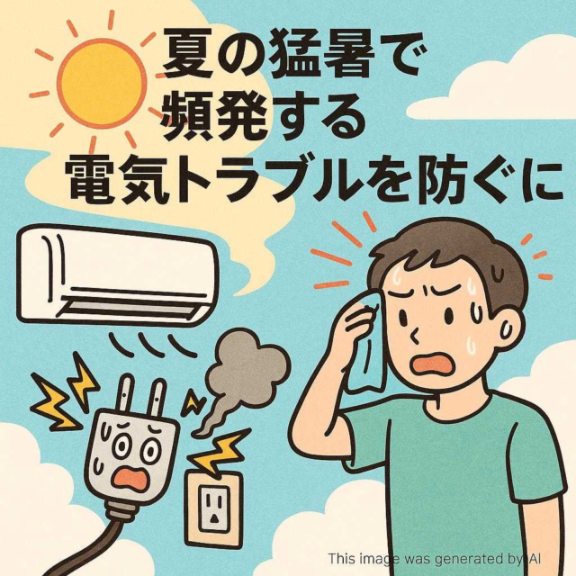 夏の猛暑で頻発する電気トラブルを防ぐには