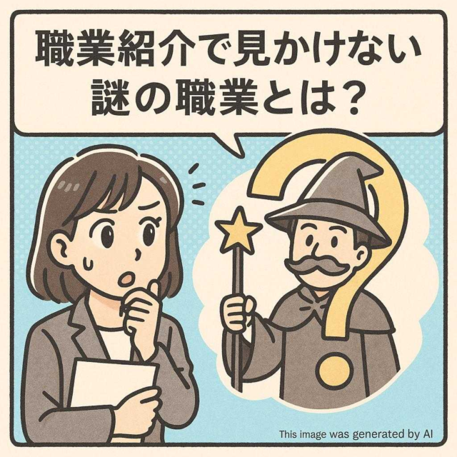 職業紹介で見かけない謎の職業とは？
