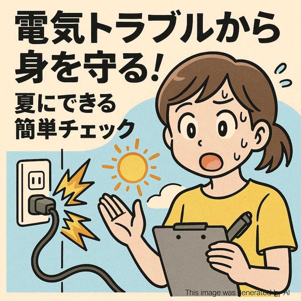 電気トラブルから身を守る！夏にできる簡単チェック