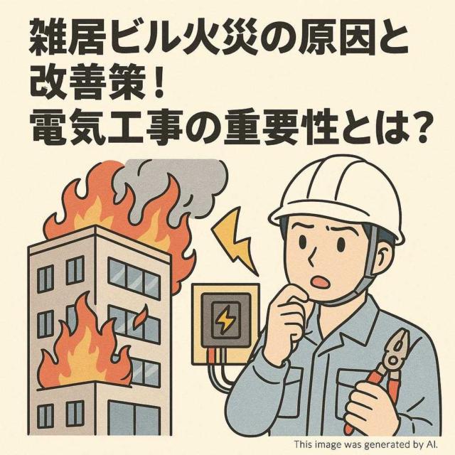 雑居ビル火災の原因と改善策！電気工事の重要性とは？