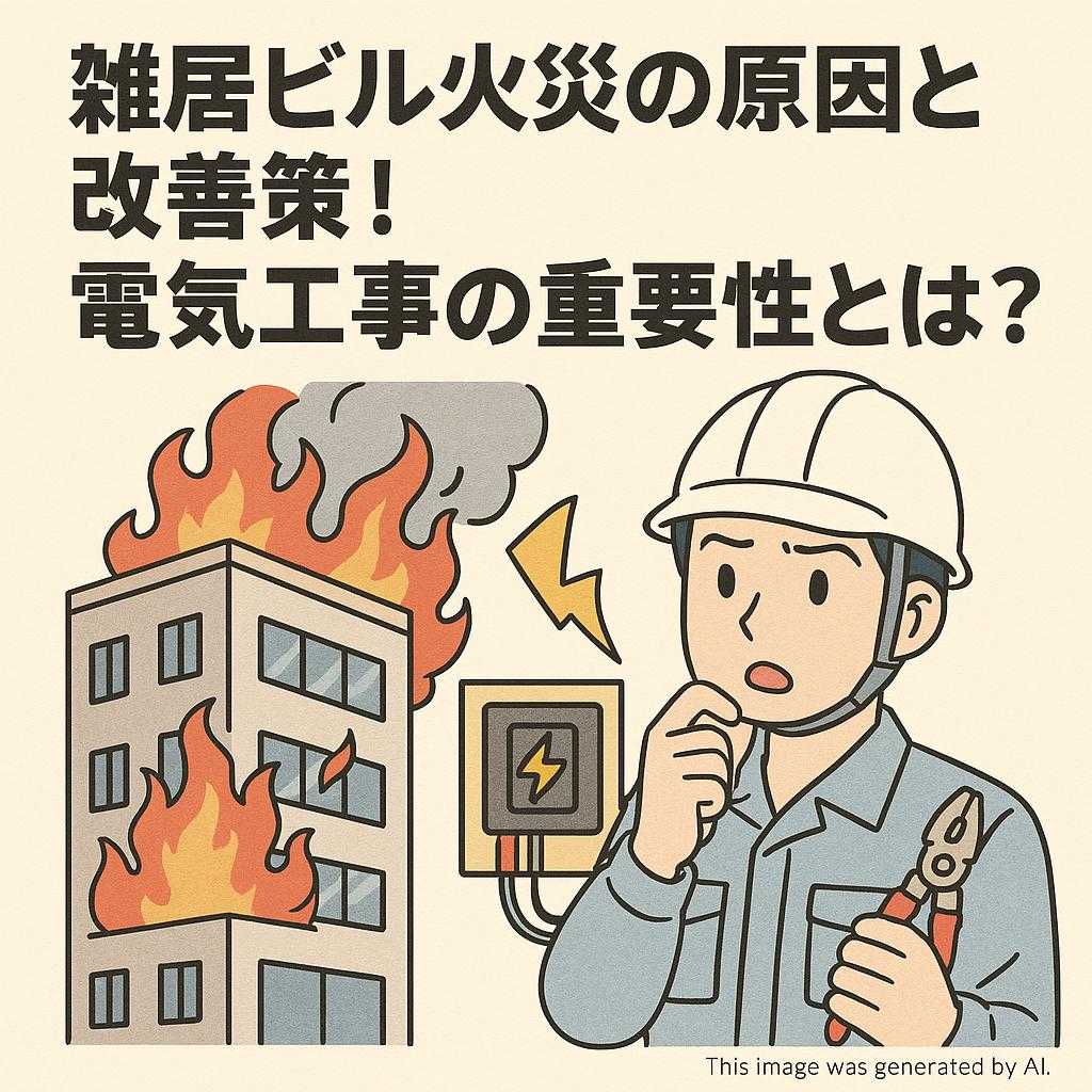 雑居ビル火災の原因と改善策！電気工事の重要性とは？