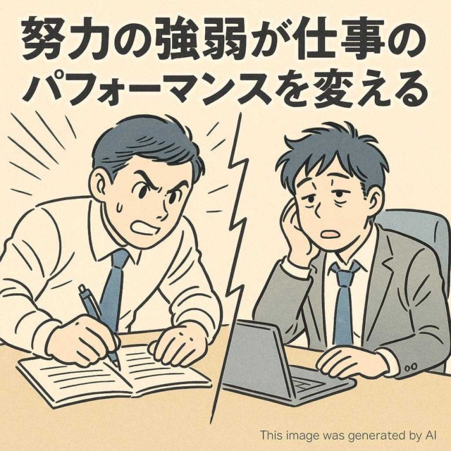 努力の強弱が仕事のパフォーマンスを変える