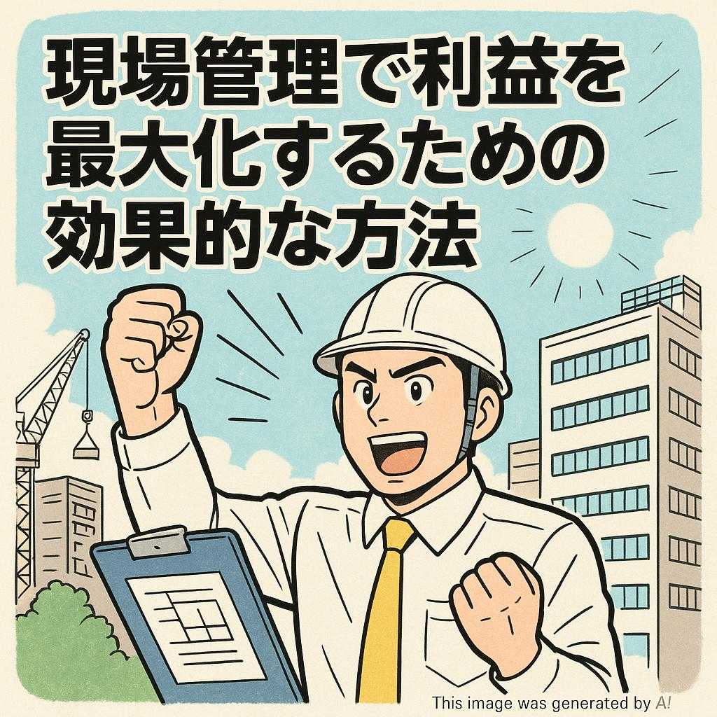 現場管理で利益を最大化するための効果的な方法