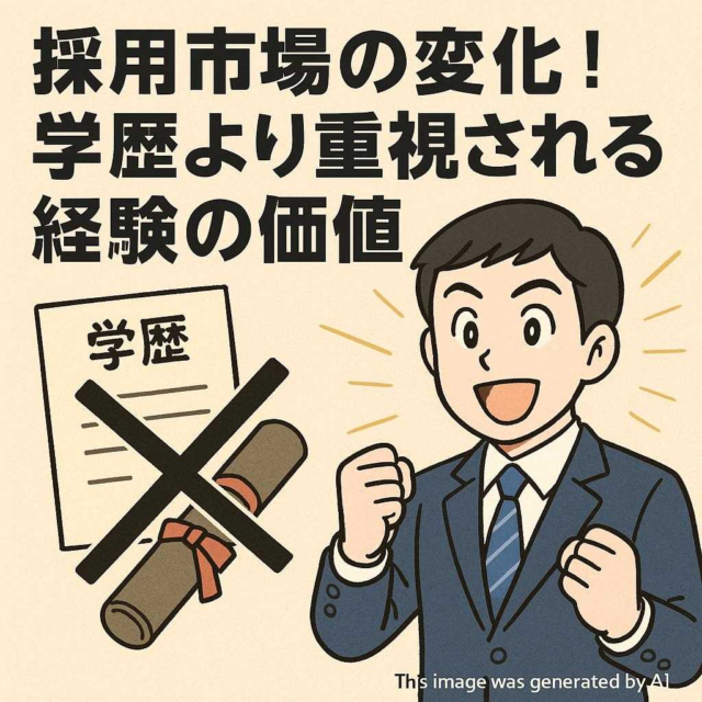 採用市場の変化！学歴より重視される経験の価値