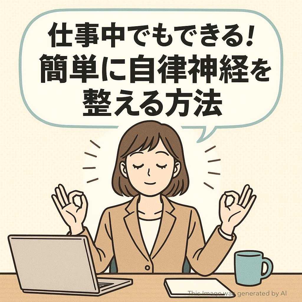 仕事中でもできる!簡単に自律神経を整える方法