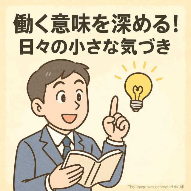 働く意味を深める！ 日々の小さな気づき