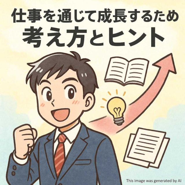 仕事を通じて成長するための考え方とヒント