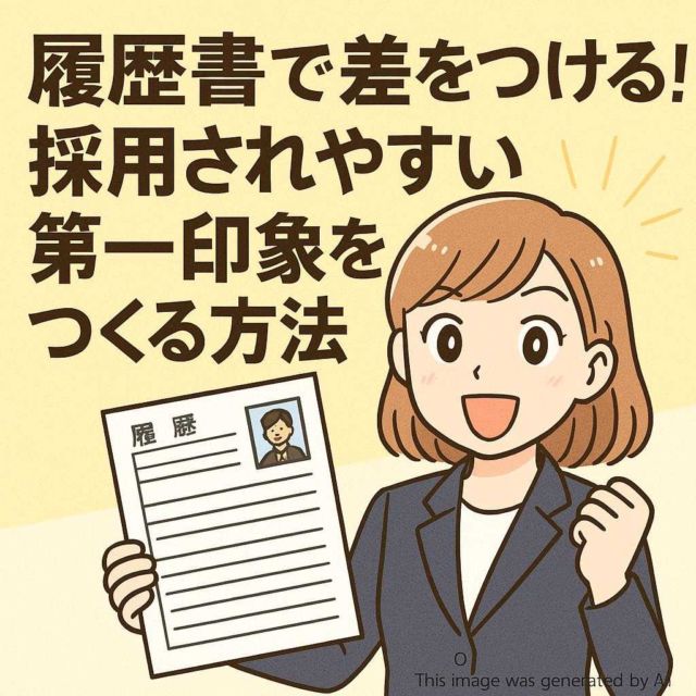 履歴書で差をつける！採用されやすい第一印象をつくる方法