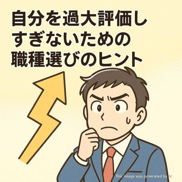 自分を過大評価しすぎないための職種選びのヒント