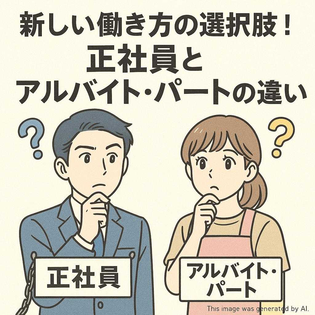 新しい働き方の選択肢！正社員とアルバイト・パートの違い