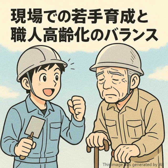 現場での若手育成と職人高齢化のバランス